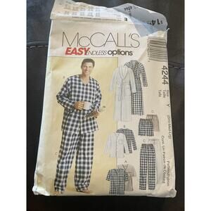 McCall's Patterns M4244 Men's Robe, Belt, Tops, Pants and Shorts, Size SM-M-L